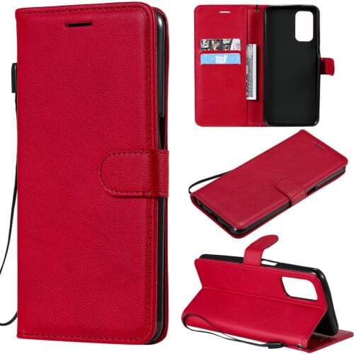 For OPPO A54 5G 2021 Protective Case Plain Leather Flip Cover Funda OPPO A54 Case OPPO A 54 Wallet Shell Bumper Armor Shockproof