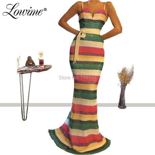 Abendkleider Simple Mermaid Party Dress Custom Made Cheap Sequin Abiye Prom Dresses 2019 Robe Soiree African Evening Gowns