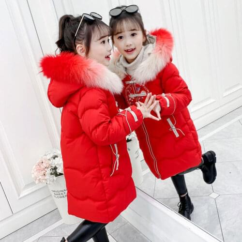 Winter Parka For girls 2020 New Design warm thicken Jackets Coat Mid Length Children Outerwear 3 4 6 8 10 11 12 Yrs Girl coat
