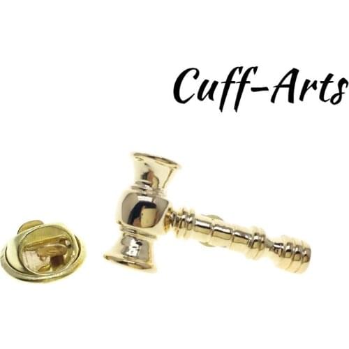 Lapel Pin Badges Gold Gavel Lapel Pin Badge Fashion Brooches Novelty Pin Jewelry By Cuffarts P10413