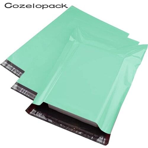 10pcs Mint Green Mailing Bags Self Adhesive Post Poly Mailer Package Mailer Glue Seal Postal Bag Gift Bags Courier Storage Bags