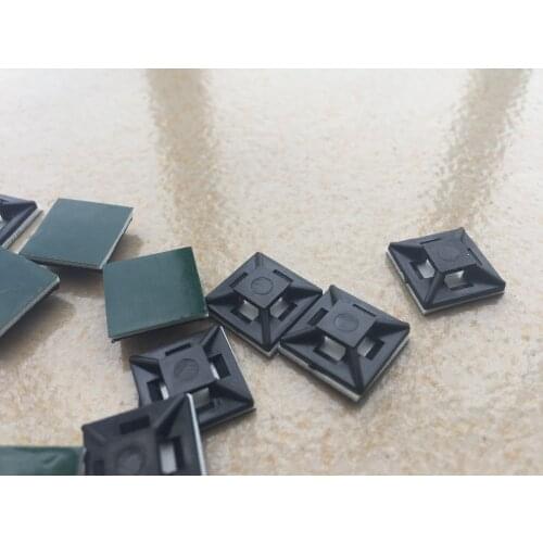 100pcs 13mm x 13mm x 4mm Self Adhesive Cable Tie Mount Base Holder for DIY Quadcopter