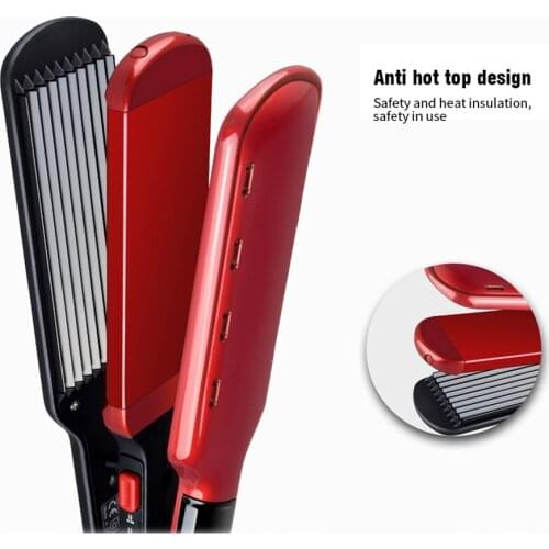 2-In-1 Hair Straightener Curler Ceramic Coating Fat Iron Fast Heating Plate Straight Curly Multifunction Hair Styling Tool
