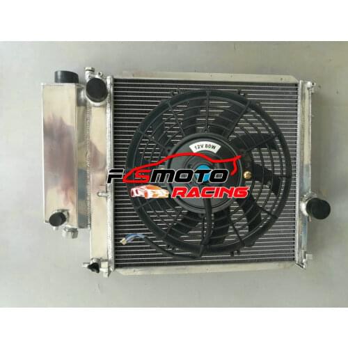 Aluminum Radiator + Fan For B-M-W 3 Series E36 Z3 Roadster 316/318/320/323/325/328 i/iS/Ti/iC 1.6-2.8L AC M44 M42 1987-2002