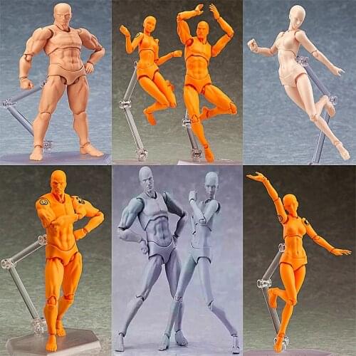 Anime Archetype He She Ferrite Figma Movable Body Feminino Kun Body Chan PVC Action Figure Model Dolls children Gift Toys WPRW01