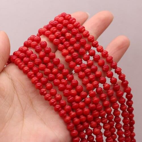 Hot Sale Red Coral Beads Mushroom Shape Bead for Jewelry Making DIY Necklace Bracelet Accessories Size 5x5mm
