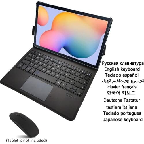 Cover Funda for Samsung Galaxy Tab S6 Lite 10.4 2020 Keyboard Case for Tab S6 Lite P610 P615 Spanish Russian Touchpad Keyboard