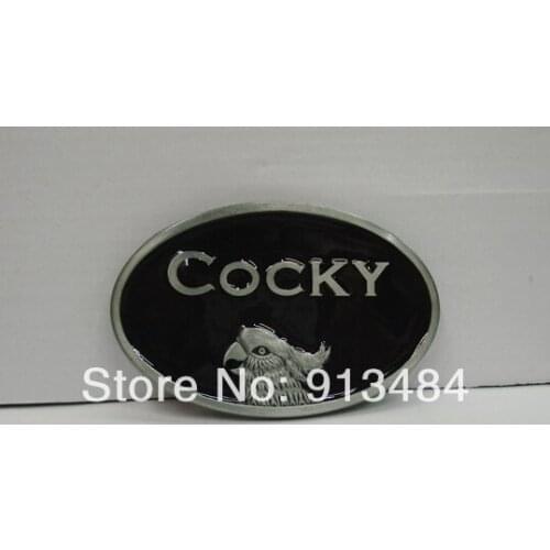 Black color Cocky belt buckle with silver finish JF-B046 suitable for 4cm wideth belt with continous stock