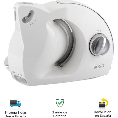 Electric Cortafiambre, stainless steel blade, folding, 150W, removable tray, powerful, safe, portable, cortafiambres