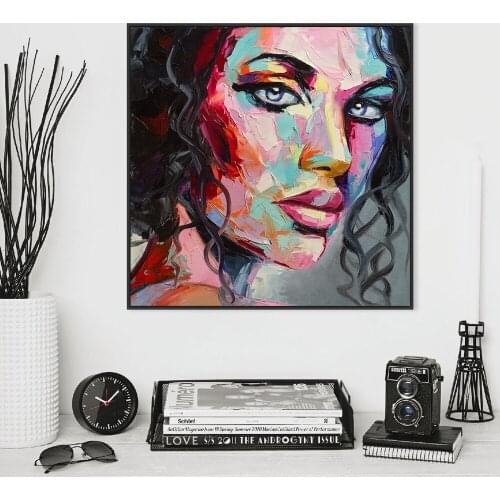 Graffiti Wall Art Abstract Modern Charm Women Prints Portrait Canvas Painting On Prints For Living Room Posters