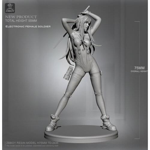 H75mm Resin model kits figure colorless and self-assembled TD-2435