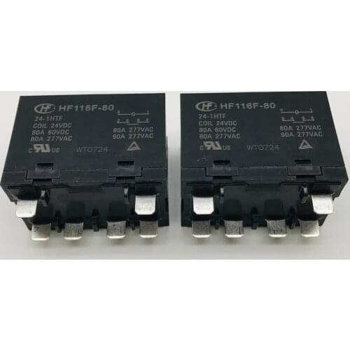 HF116F-80-12/24-1HTF 80A 277VAC 012VDC 24VDC relays