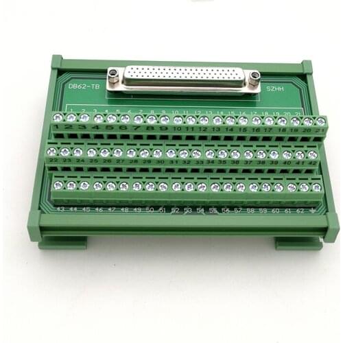 DB62 Terminal Block, Relay Adapter Board, Industrial Control, Gold-plated Socket, 3-layer Terminal Compatible with ADAM-3962