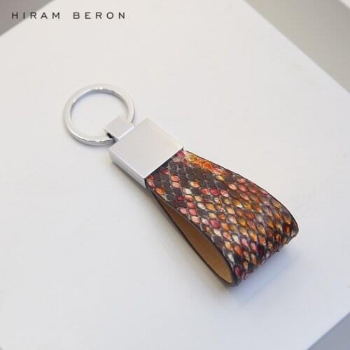 Hiram Beron Luxury Python Skin Key Holder coloful and fashion leather accessories gift dropship wholesale