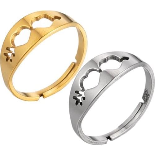 Stainless Steel Rings For Women Infinite Love Wedding Finger Ring Engagement Gift Fashion Jewelry Double Heart Arrow Rings
