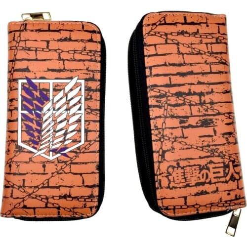 Shingeki No Kyojin Attack on Titan Recon Corps Training Corps PU Wallet Purse Money Bag