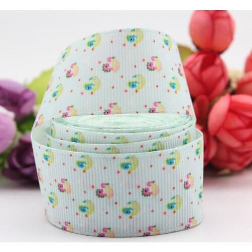 Cute Dinosaur Buddy Printed Grosgrain Ribbon DIY Hair Bow sewing supplies 16mm 22mm 25mm 38mm 57mm 75mm