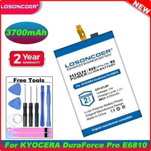 LOSONCOER 3700mAh For KYOCERA DuraForce Pro E6810 E6820 5AAXBT099GEA SCP-67LBP SCP-67LBPS Phone Batteries Battery