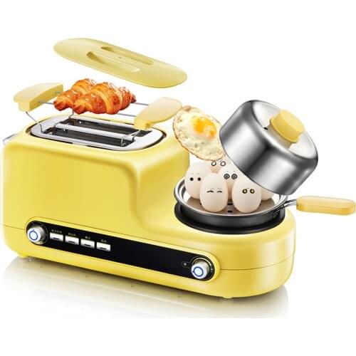 Multi-Function Heating Crisp Bread Machine Household Machine 3 In 1 Breakfast Toast, Fried Eggs One Driver 220V