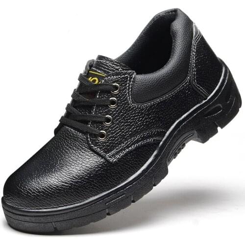 Mens casual steel toe covers working safety shoes soft PU leather worker security shoe safe low boots protect footwear sneakers
