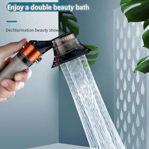 Handheld Shower Head With High Pressure On/off Switch Filtration And Water Removable Filter With Hose Bathroom Accessories New