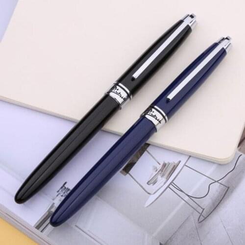 Picasso 912 Elegant Daphne Pimio Metal Fountain Pen Iridium Fine Nib 0.5mm Blue & Black Gift Box Optional Business Writing Pen
