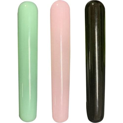 Tightening Face Acupoint Massager Bar Natural Stone Jade Massage Wand Muscles Portable Anti-Aging Body Skin Massager
