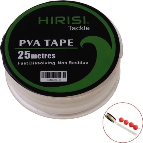 PVA Tape For Fishing Feeder Water Dissolve 10mmx20m Quick Dissolve Tackle Transparent Environmental Professional Accessories