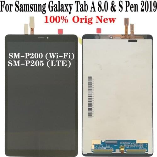 Shyueda Original New For Samsung Galaxy Tab A 8.0 & S Pen 2019 SM-P200 (Wi-Fi) SM-P205 (LTE) LCD Display Touch Screen Digitizer