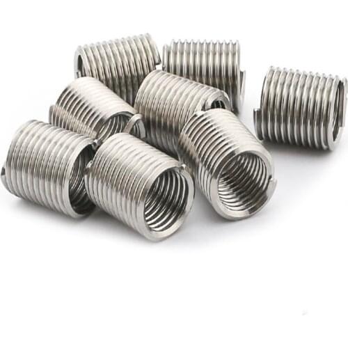 304 Stainless Steel Coiled Wire Helical Screw Thread Inserts M12*1.75*1/1.5/2/2.5/3DScrew Bushing Self Tapping Thread Repair Too