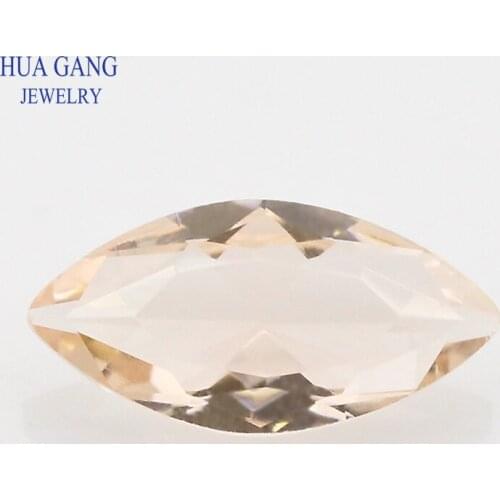 Champagne Marquise Shape Princess Cut Loose Glass Beads Synthetic Gems For Jewelry Size 1.5x3~10x20mm Free Shipping