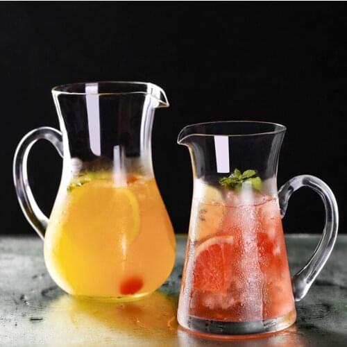 Glass band fruit teapot juice jug pot tea cup cooler Jinji lemon fruit pot shaker glass wine separator
