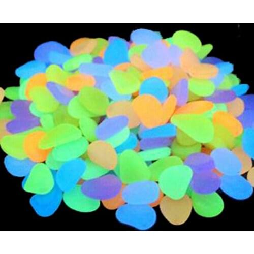 50Pcs Glow in the Dark Garden Pebbles Glow Stones Rocks for Walkways Garden Path Patio Lawn Garden Yard Decor Luminous stones