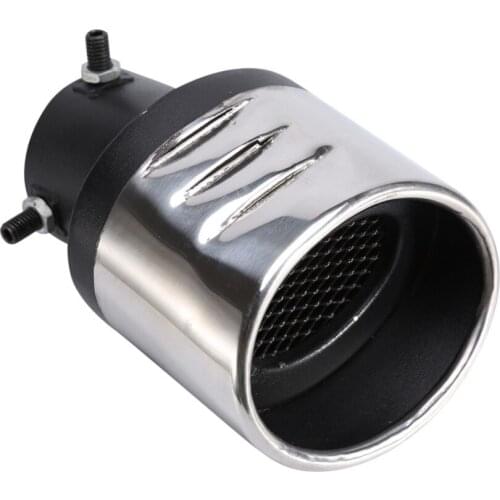 Universal Curved Exhaust Muffler Tail Pipe Tip Tailpipe Trim Muffler Decor Tip Auto Parts