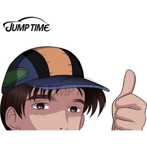 Jump Time 13 x 8cm Initial D Fujiwara Takumi Car Sticker Scratch-Proof Motorcycle Decal Cartoon Windshield Vinyl Car Wrap
