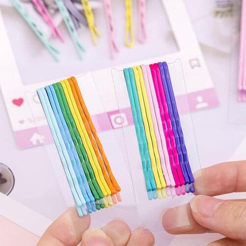 10pcs Hair Clips Color Pins Hairpins Metal Waved Curly Barrettes for Women Girls Styling Hair Accessories Long Hairgrips