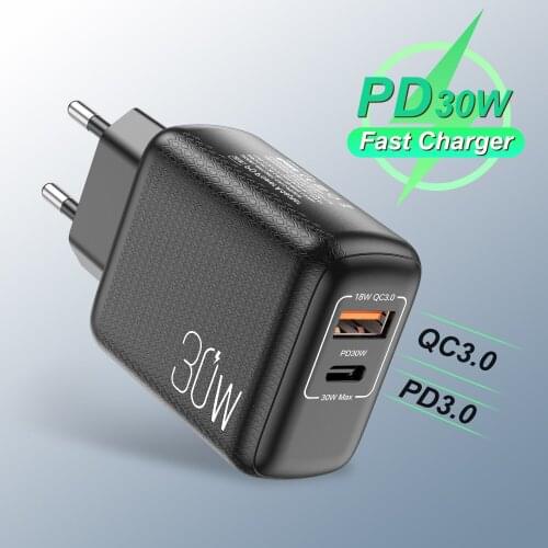 Lovebay 48W Fast Charger 3.0 QC Phone Charger 18W QC3.0 30W PD3.0 USB Type C Quick Charge For iPhone 12 Pro Max Xiaomi Samsung