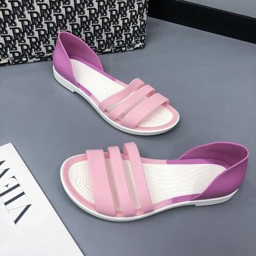 Womens Sandals 2021 Summer New Korean Style Women Slippers Beach Casual Pure Color Shoes Sandals for Women A103