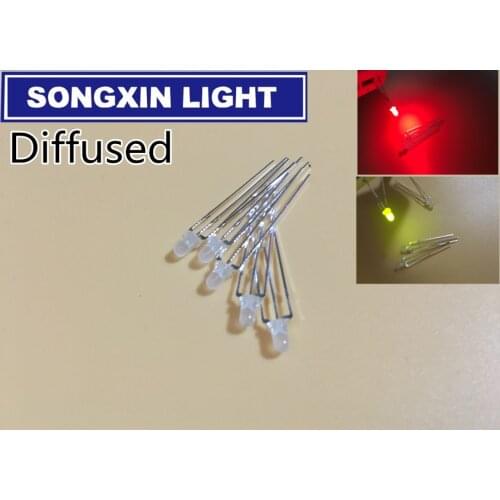 100pcs 3mm 3Pin Diffused two Bi-Color Red & Green Light Common Cathode Led Diode RED/YELLOW GREEN R-YG Bi-color 005