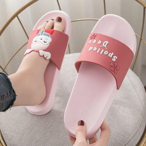 2020 Kids Parents Indoor Slippers Soft PVC Children Mum Dad Bathroom Slipper Anti-slip Boys Girls Summer Home Floor Slides SH295
