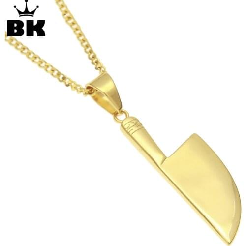 Stainless Steel 3D Kitchen Knife Pendant Chef Necklace Jewish Gifts Women Men With 3mm 24inch Cuban Chain