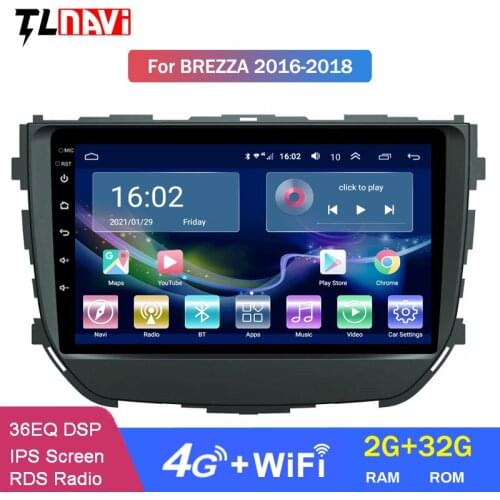 4G Lte All Net 2G RAM Android 10 Car Multimedia GPS Radio Stereo Navigator For Maruti Suzuki Brezza 2016-2018