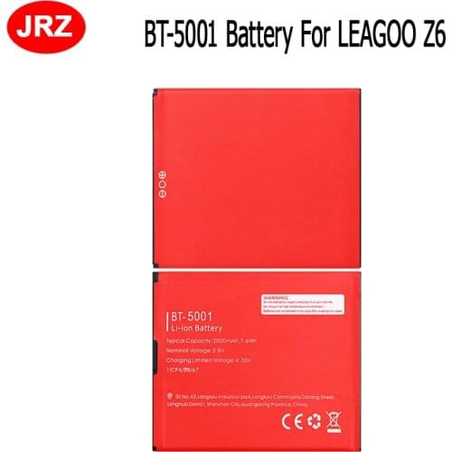 JRZ For LEAGOO Z6 Battery 2000mAh High Quality Mobile Phone Replacement Backup Li-ion Batteria BT-5001 For LEAGOO Z6
