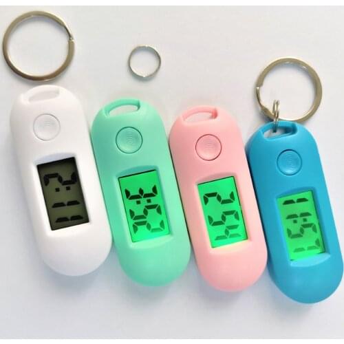 Silent Luminous Mini Portable Digital Electronic Clock Student Exam Study Library Pocket Watch Green Backlight LCD Display