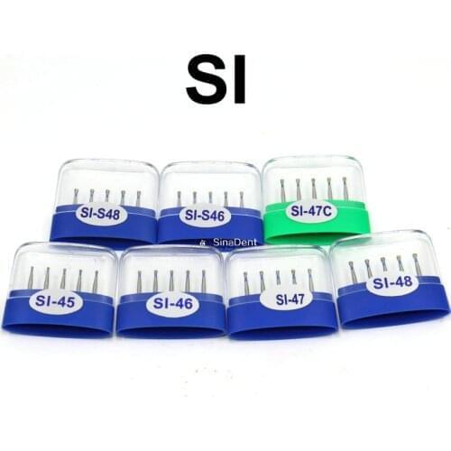 1 Box Dental Si Diamond Burs High Speed Handpieces Dental Grit Burs for Grinding the Teeth and Preparation Endodontic Drills