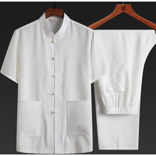 Chinese Kung Fu Bruce Lee Tang short sleeve trousers in summer