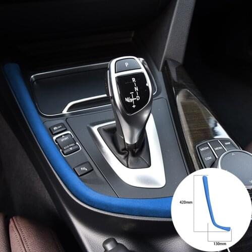 For BMW F30 F31 F32 F34 F36 3GT 2013-2019 Alcantara Suede Wrapping Central Control Gear Shift Panel Strip Cover Trim Stickers