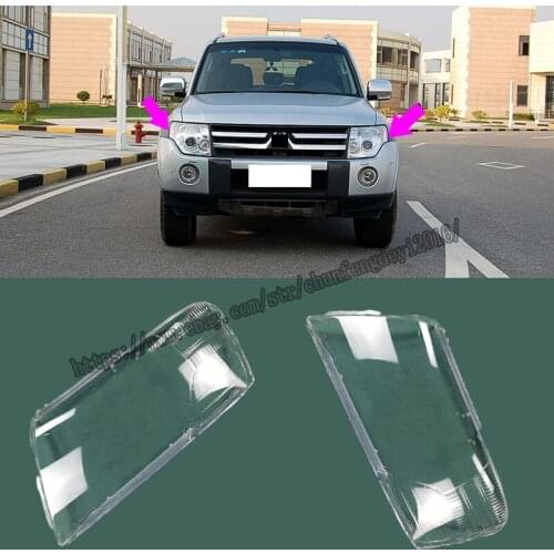 For Mitsubishi Pajero Montero V73 2003-2010 Headlight Lens Headlamp Cover 2pcs Car modification accessories