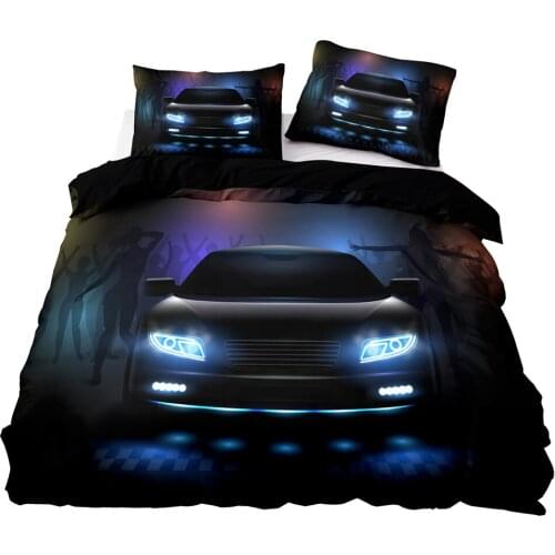 3D Luxury Cars And Revelers Pattern Duvet Cover Set With Pillowcase, 240x220 Quilt Cover,200x200 Blanket Cover,King Bedding Set