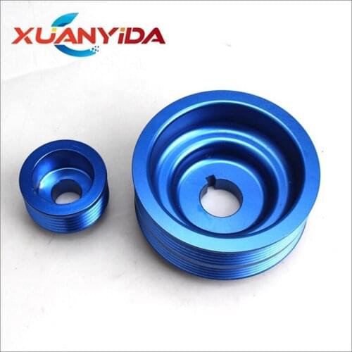 Crank Pulley Kit Fit For Subaru Impreza WRX 2.0L 2.5L EJ25 EJ2 AF-PYWRX PURPLE BLUE COLOR Car Accessories